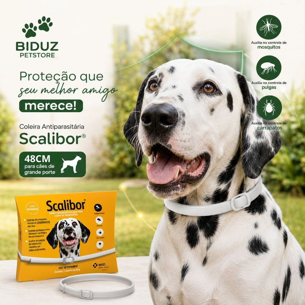 Coleira Antiparasitária Scalibor 48cm 19g para Cães Pequenos e Médios