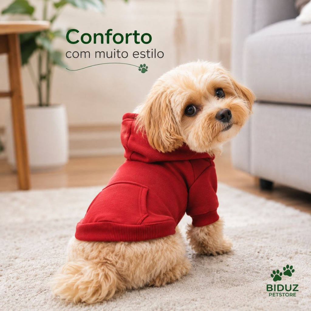 Moletom Pet com Capuz e Bolso para Cães e Gatos – Confortável e Estiloso
