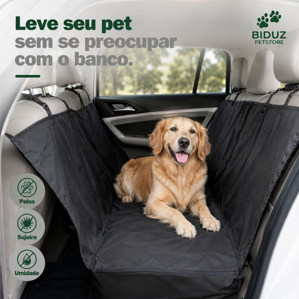 Capa Protetora Impermeável para Banco de Carro Pet em Couro Ecológico – Cães e Gatos