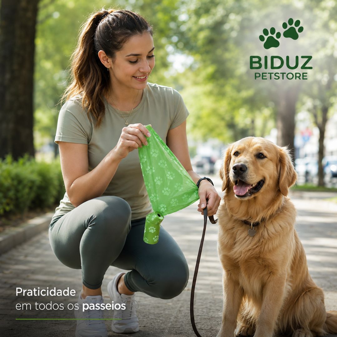 Refil de Saquinhos Higiênicos para Pets – 150 Unidades Biodegradáveis