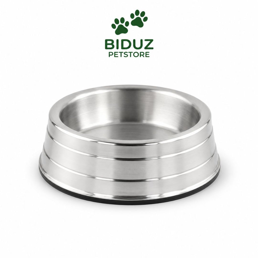 Comedouro ou Bebedouro de Alumínio Antiderrapante para Cães e Gatos – 700 ml e 1200 ml