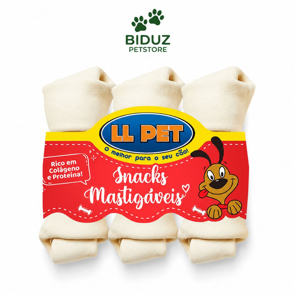 Ossinho Nó LL Pet para Cães Pequenos – 3 Unidades | 6 cm