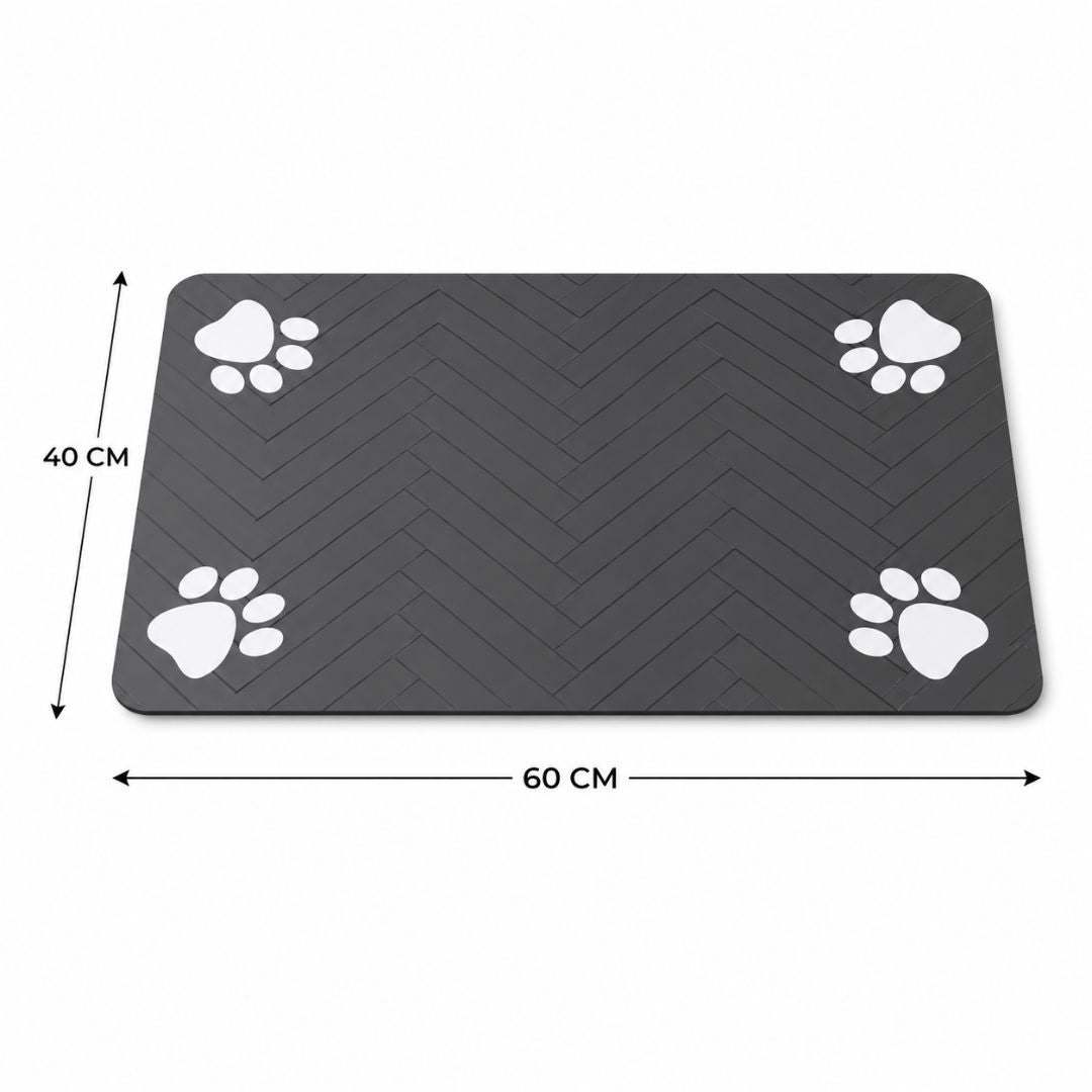 Tapete Absorvente para Comedouro e Bebedouro Pet com Base Impermeável | Secagem Rápida para Cães e Gatos