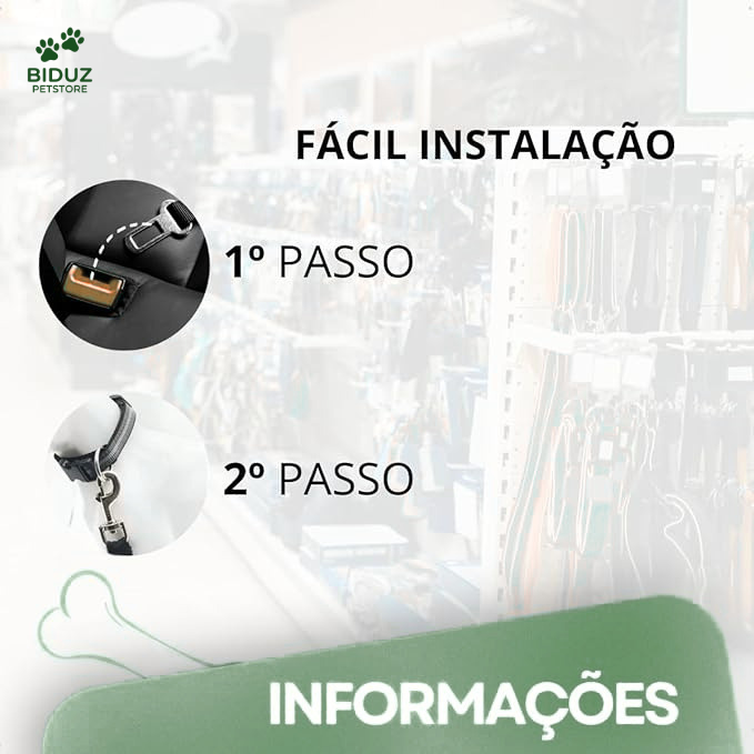 Cinto de Segurança Pet Ajustável para Carro
