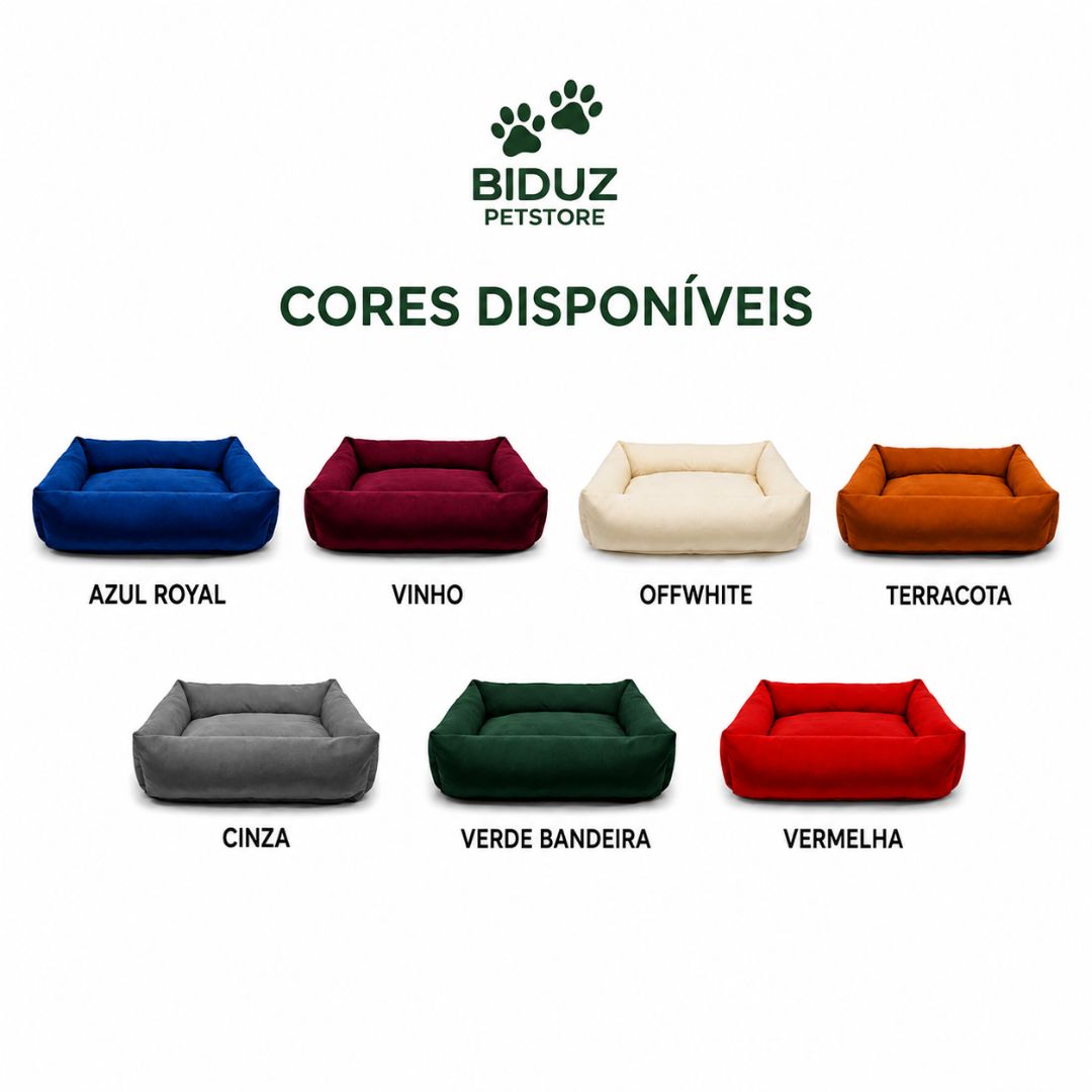 Cama Pet com Fundo Impermeável | Caminha Aconchegante para Cães e Gatos | 50x50 e 80x60
