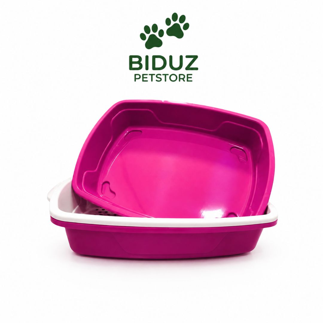 Caixa de Areia Higiênica Furba para Gatos 3 Peças com Borda Removível