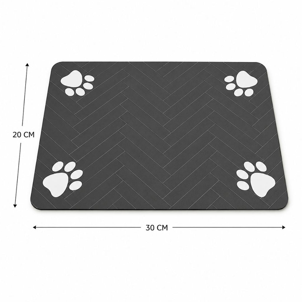Tapete Absorvente para Comedouro e Bebedouro Pet com Base Impermeável | Secagem Rápida para Cães e Gatos