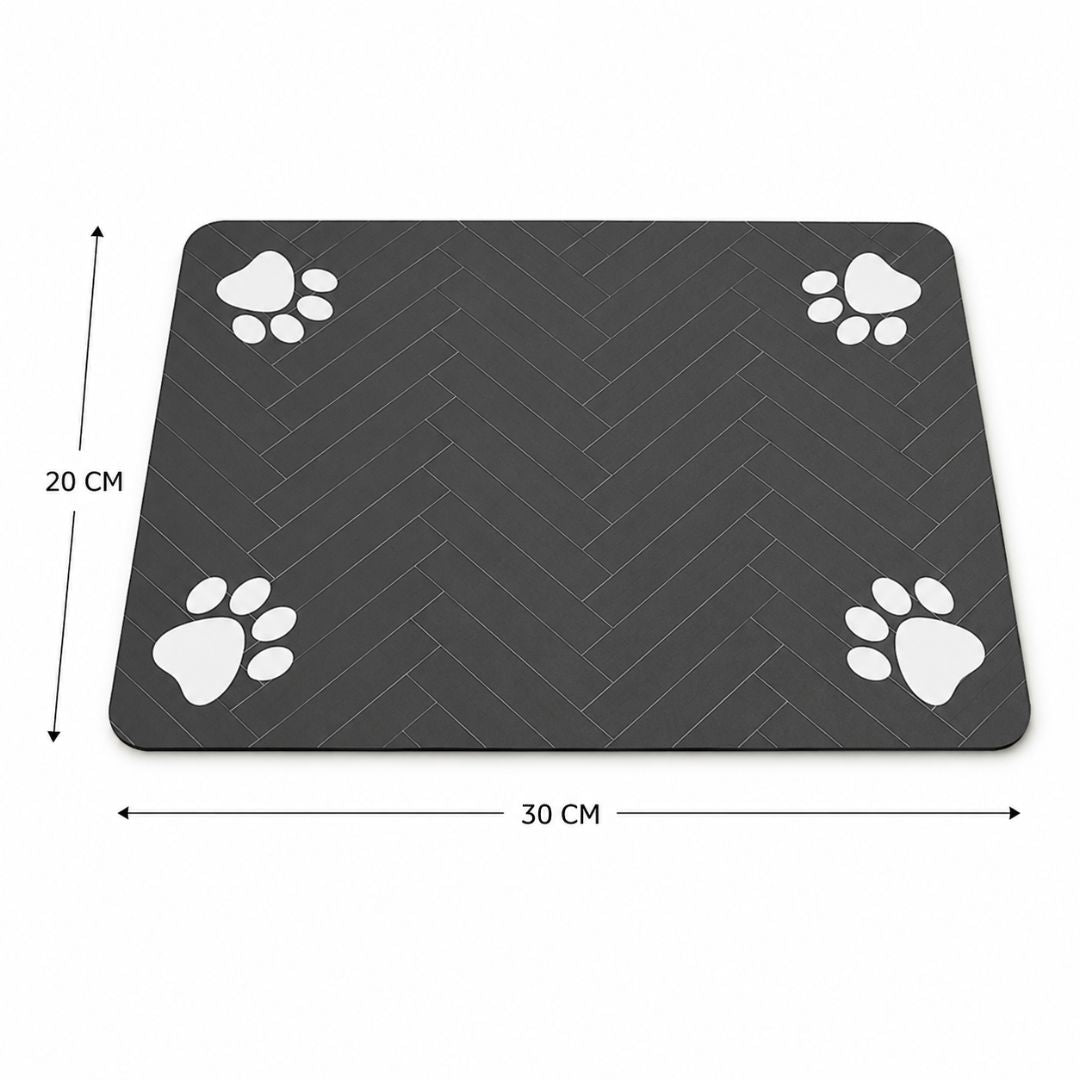 Tapete Absorvente para Comedouro e Bebedouro Pet com Base Impermeável | Secagem Rápida para Cães e Gatos