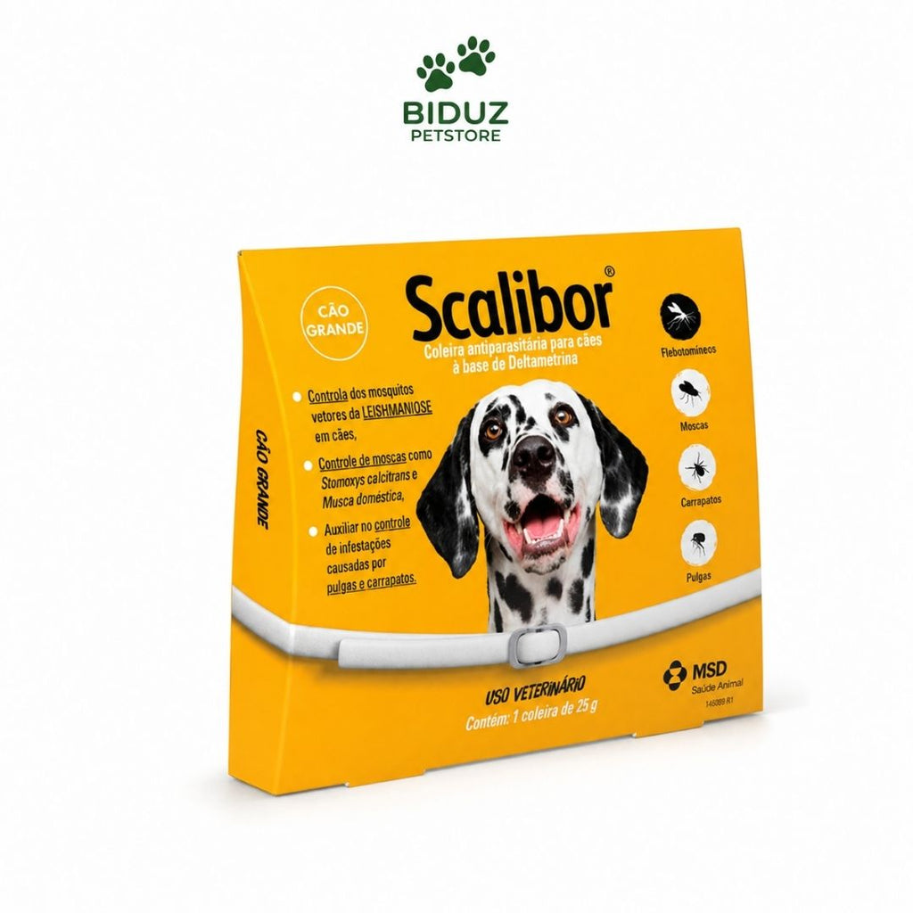 Coleira Antiparasitária Scalibor 48cm 19g para Cães Pequenos e Médios