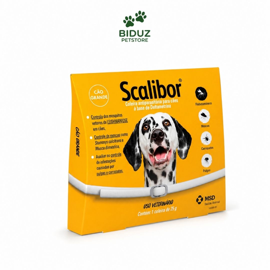Coleira Antiparasitária Scalibor 48cm 19g para Cães Pequenos e Médios
