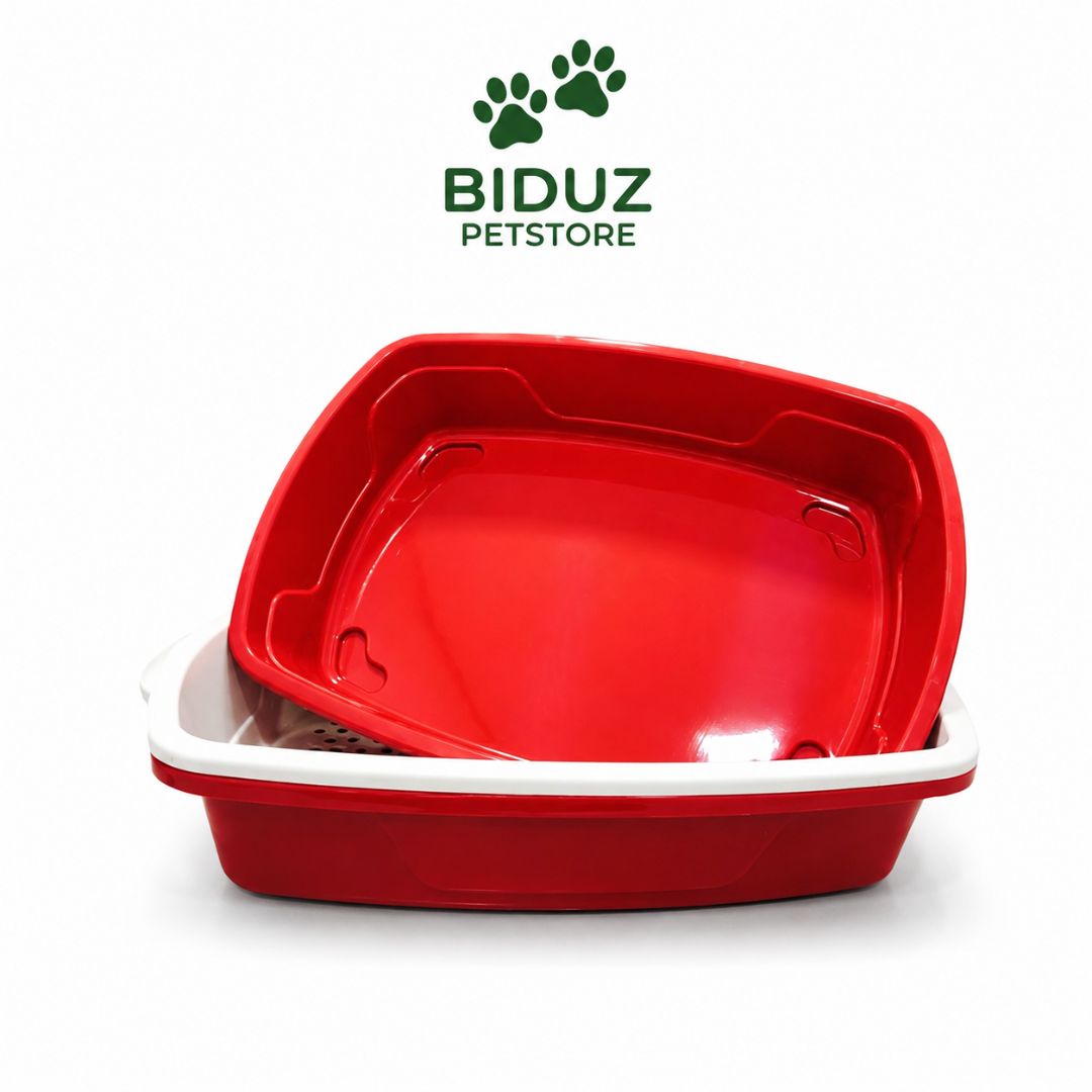 Caixa de Areia Higiênica Furba para Gatos 3 Peças com Borda Removível