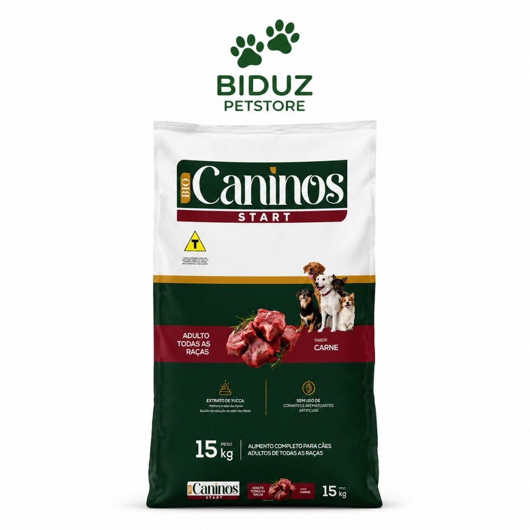Ração Canino's Start Adulto Sabor Carne 15 kg – 18% de Proteína