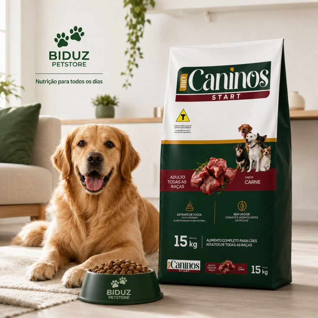 Ração Canino's Start Adulto Sabor Carne 15 kg – 18% de Proteína
