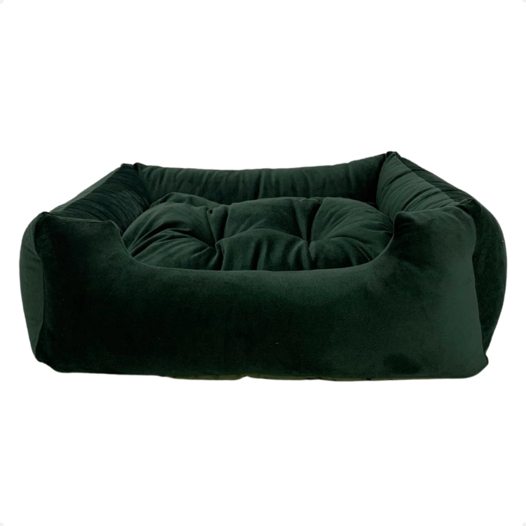 Cama Pet Retangular em Suede com Almofada e Enchimento Removíveis | Caminha Antialérgica para Cães e Gatos