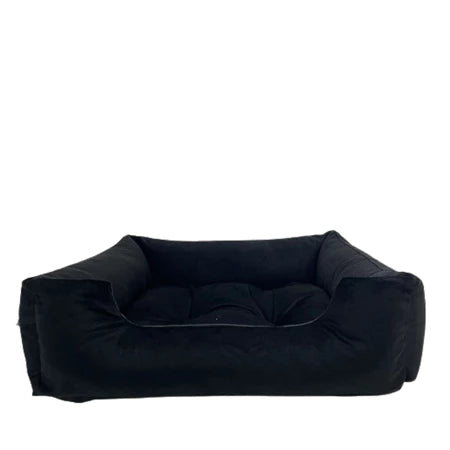 Cama Pet Retangular em Suede com Almofada e Enchimento Removíveis | Caminha Antialérgica para Cães e Gatos